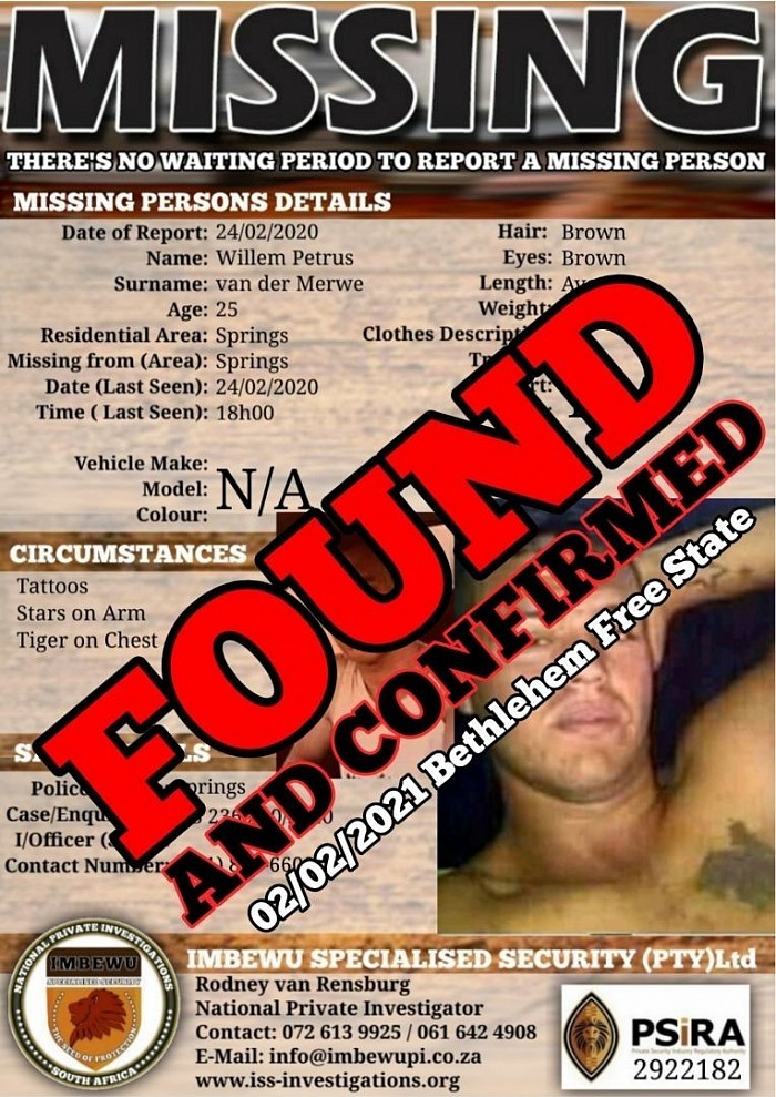 Urgent Missing Since 24/02/2020 FOUND.  Found 2 Days later.
