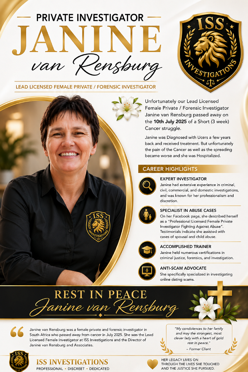 Late Private Investigator Janine van Rensburg